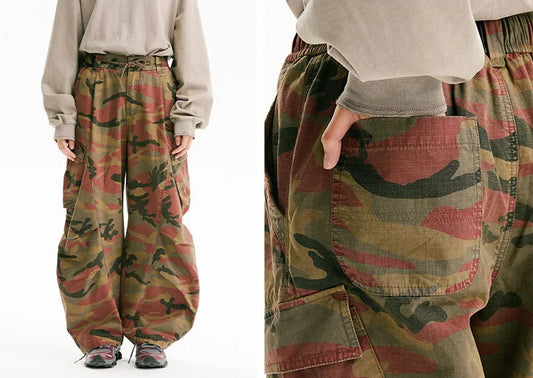 Haruja - Red Camouflage Cargo Pant