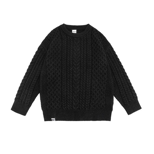Haruja Twist Stripe black Sweater front