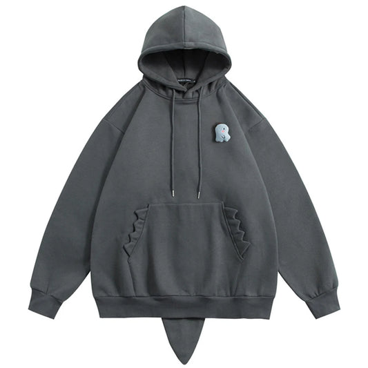haruja dinosaur black hoodie front