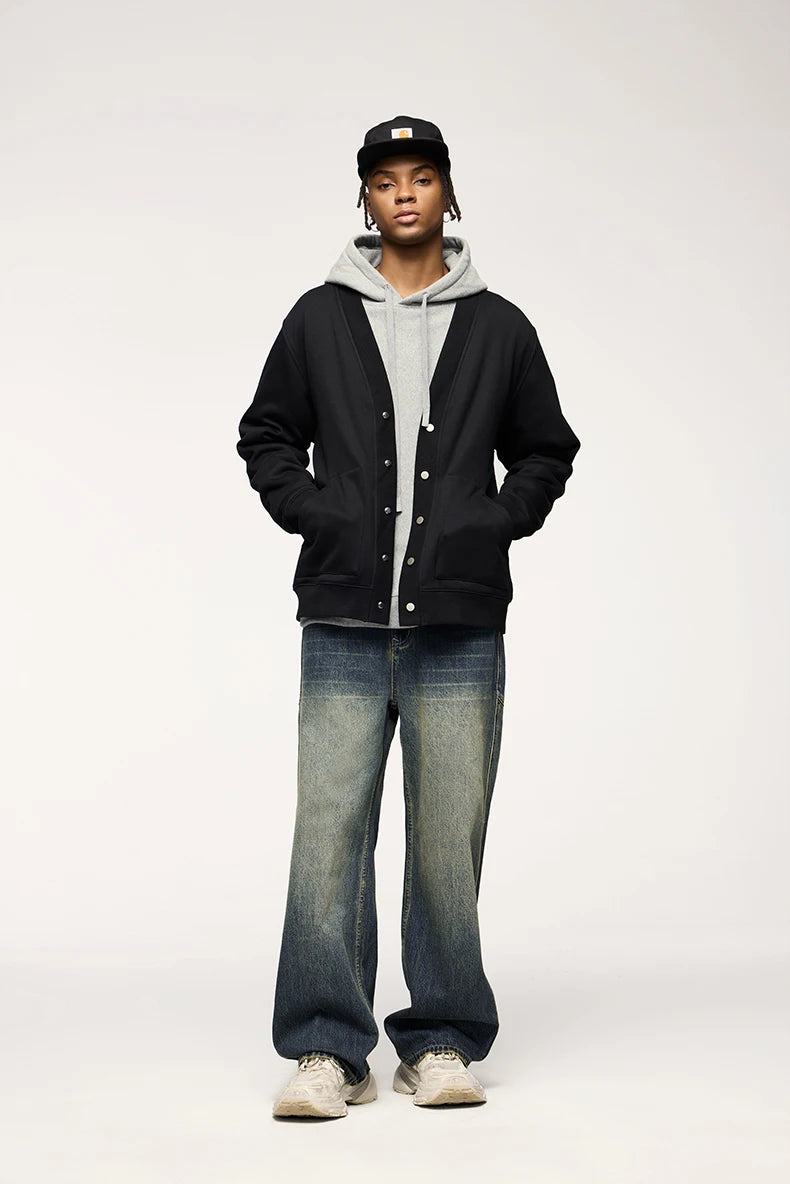 men wear Haruja Retro Washed Jeans washed blue