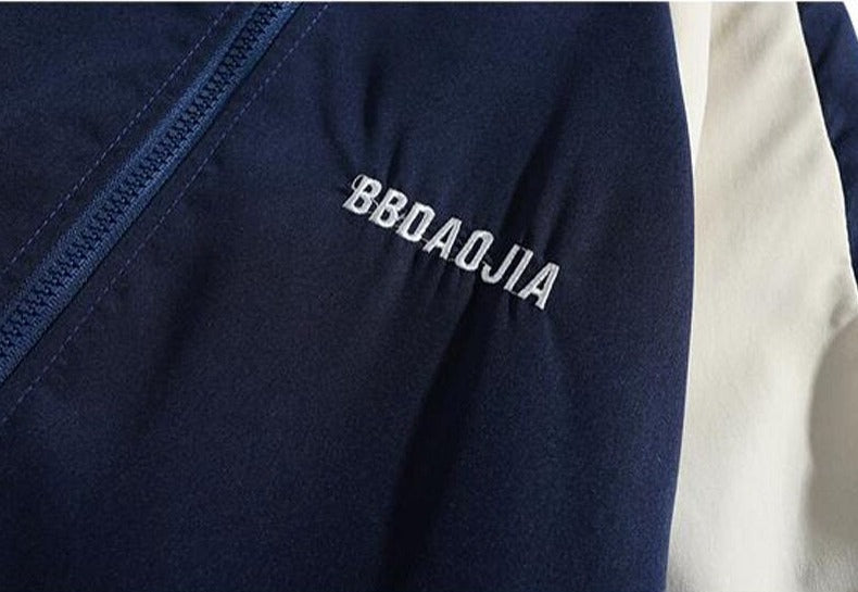Haruja - Casual Patchwork Varsity Jacket