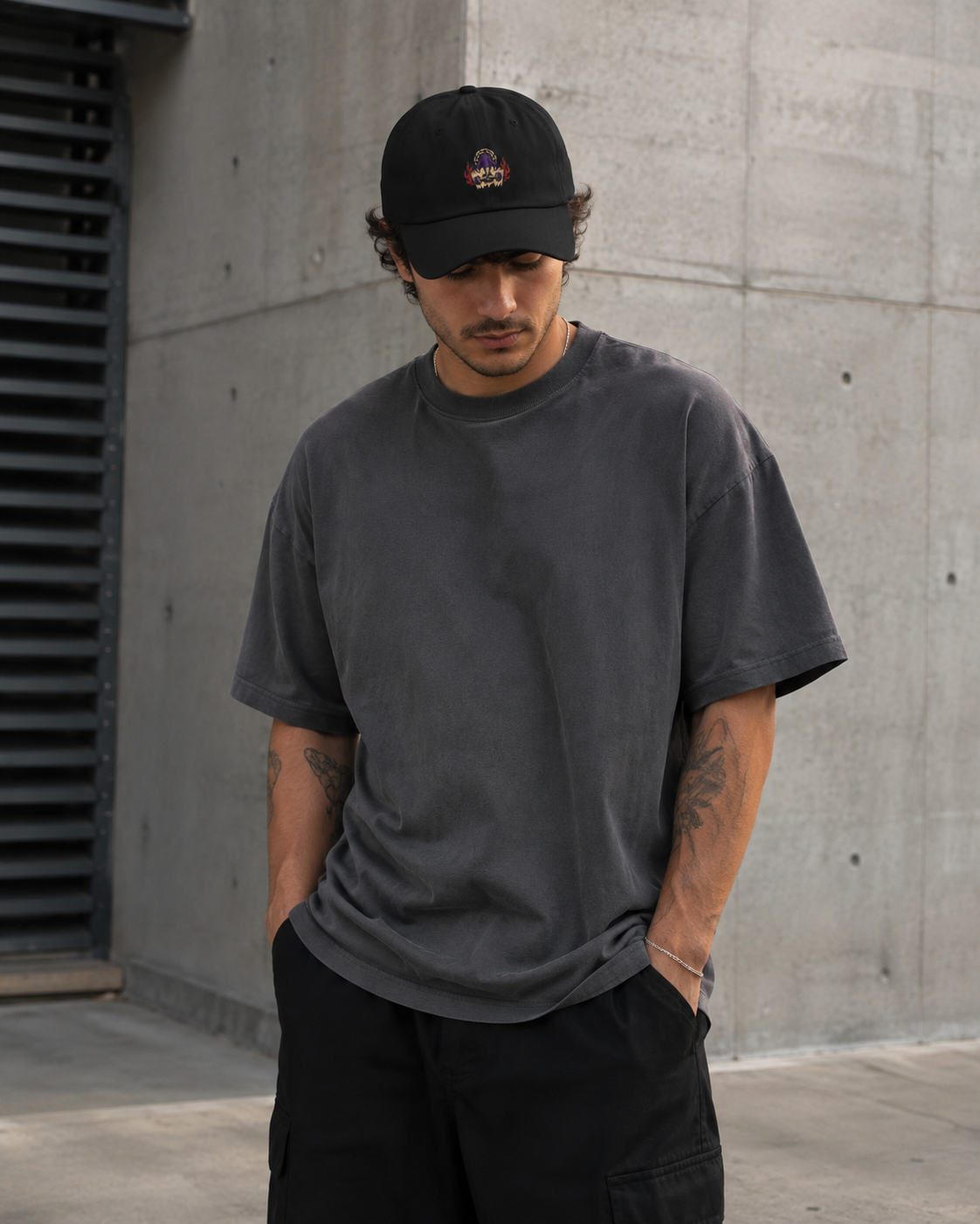 Haruja Purple Claw Skate Black Dad Hat