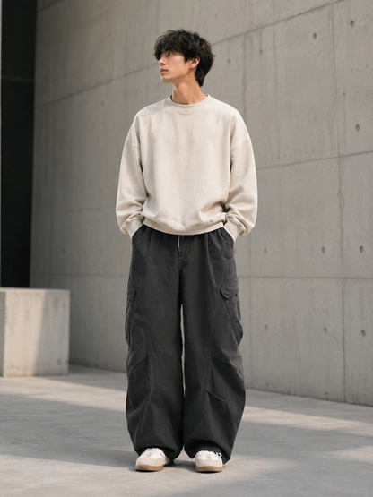 Black Cargo Pants | Relaxed Unisex Streetwear Pants