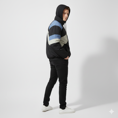 Haruja - Black Winter Patchwork Jacket