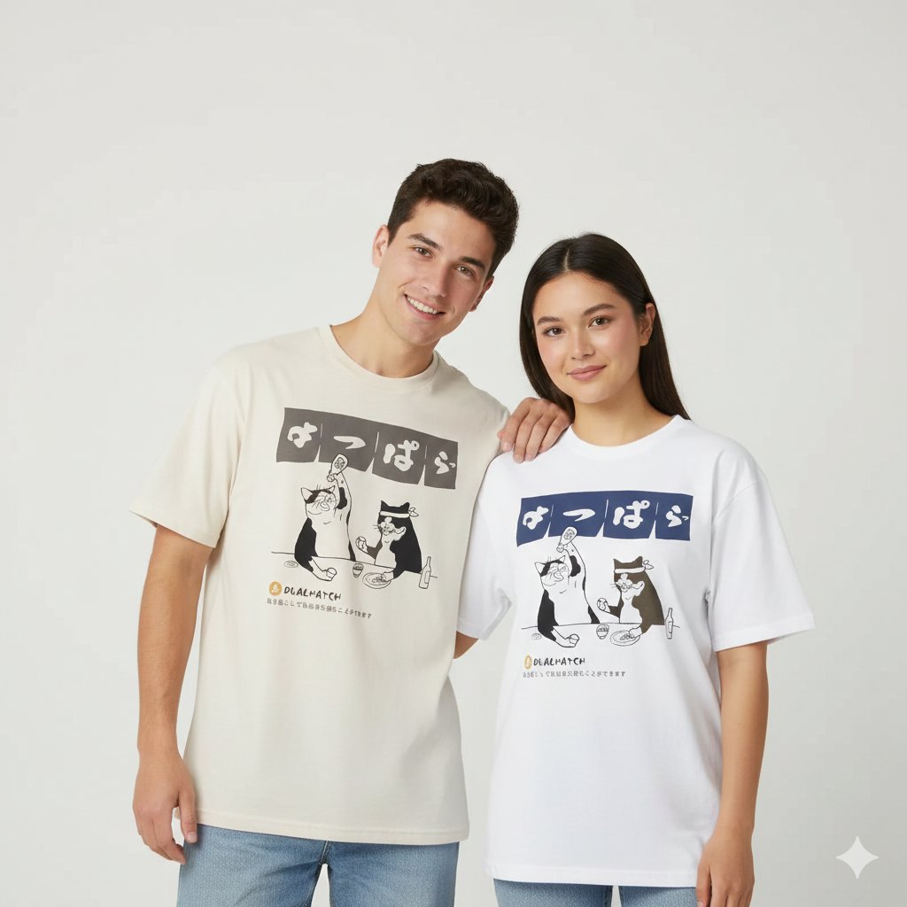 Haruja - Drinking Cat Tee