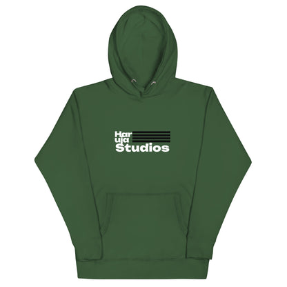 Haruja-Studio-Hoodie-front-forest-green