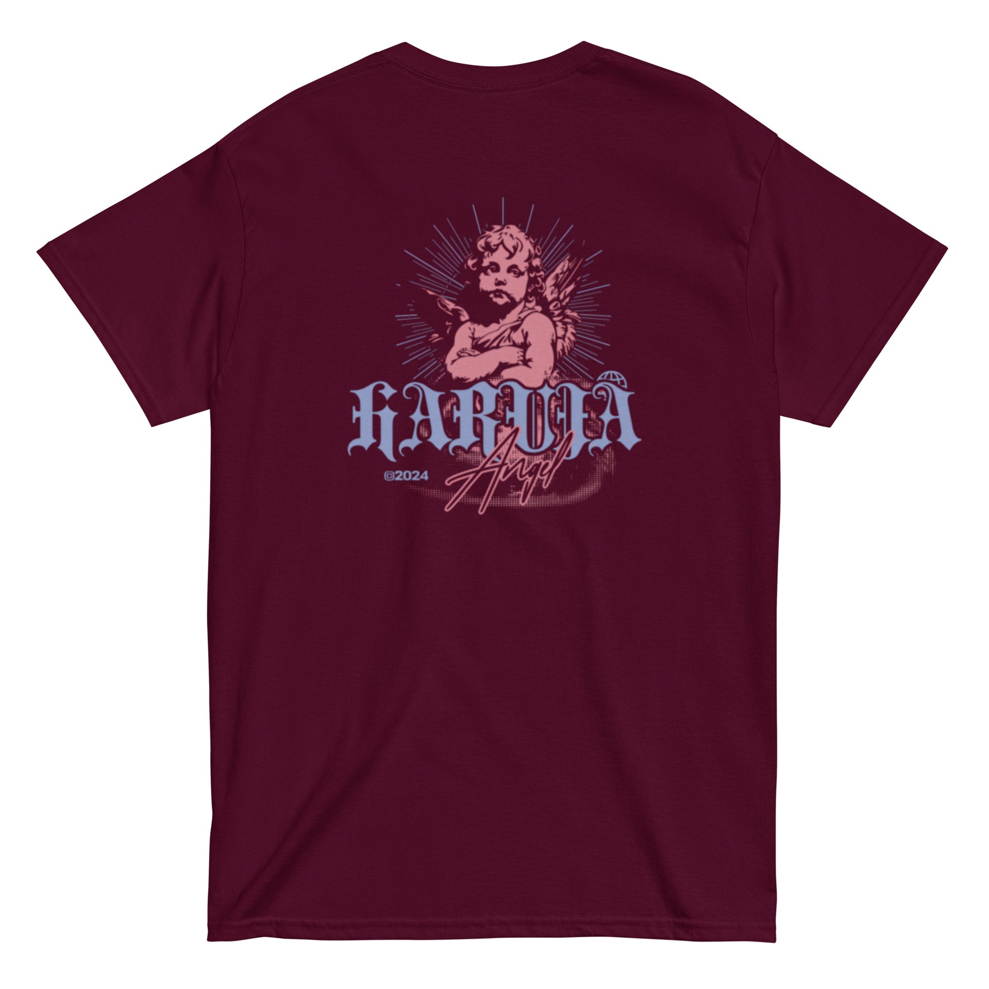 Haruja - Angel -maroon-Tee-back