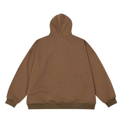 Haruja Car Print brown Hoodie back