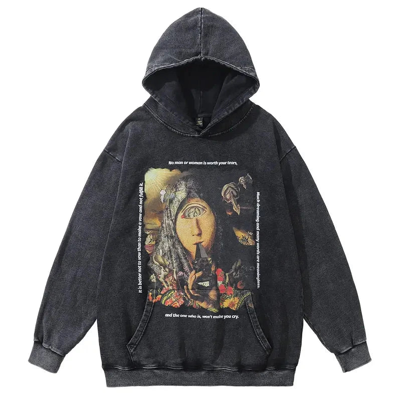 haruja print hoodie