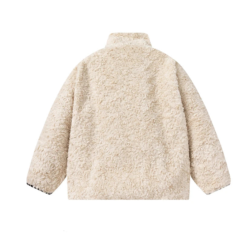 Khaki Lambswool Coat back