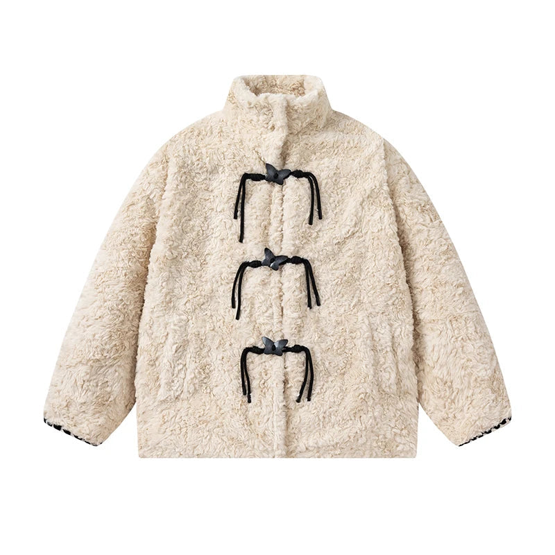 Khaki Lambswool Coat front