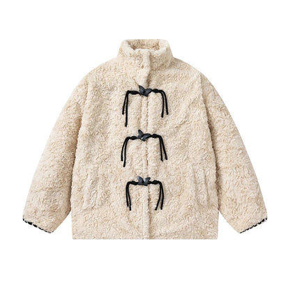 Khaki Lambswool Coat front