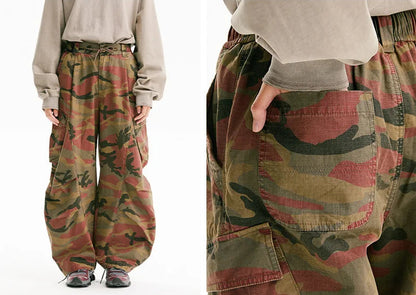 Haruja - Red Camouflage Cargo Pant
