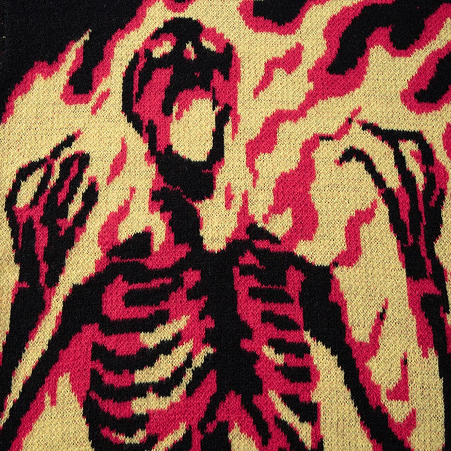 Haruja - Skulls Fire Sweater