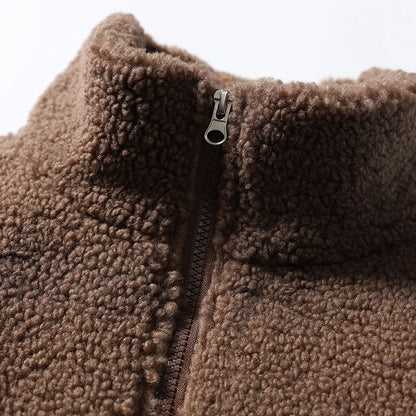 Haruja - Winter Brown Lambswool Vintage Coat