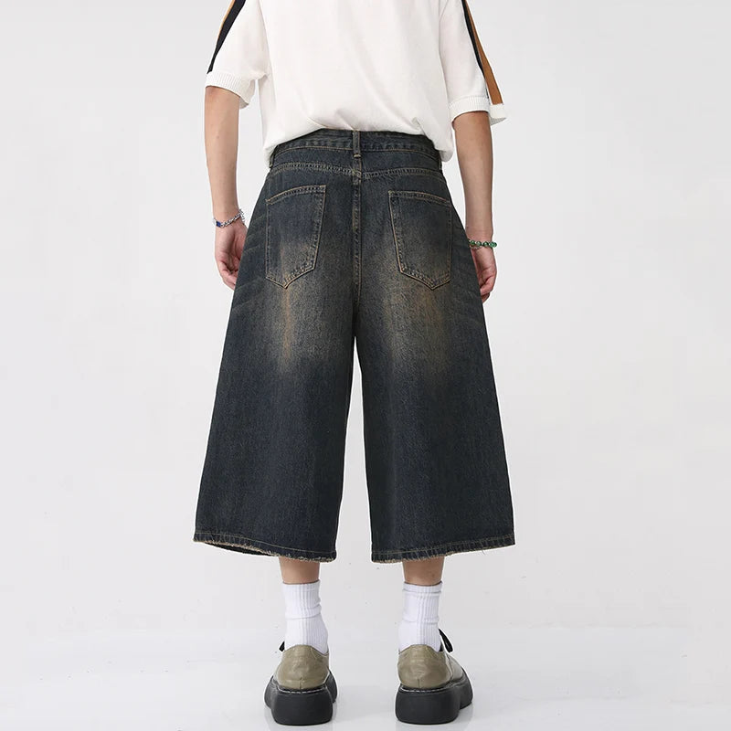 Haruja - Korean Vintage old blue Shorts