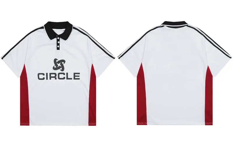 Haruja - white "Circle" Jersey Polo