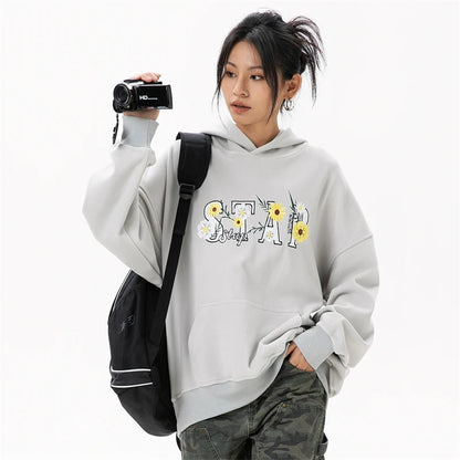 Haruja - Flowers Letter Hoodie