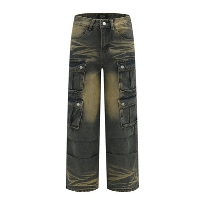 Haruja - Denim Cargo Jeans - streetwear jeans