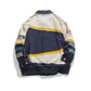 Cotton Patchwork Blue Racing Jacket
