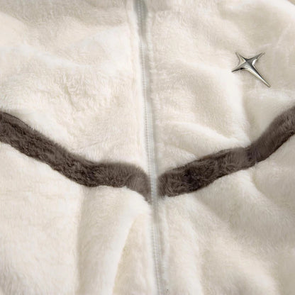 Haruja - Beige Winter Plush Coat