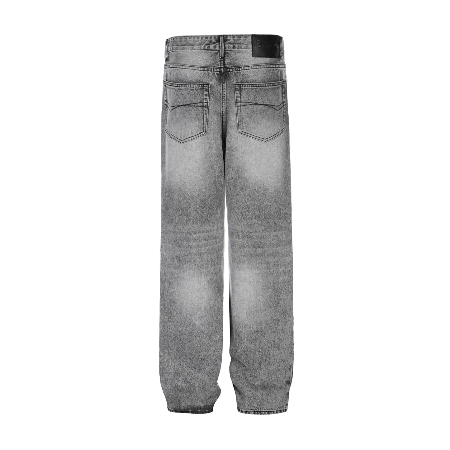 Haruja - Washed Damaged Ripped Grey Jeans