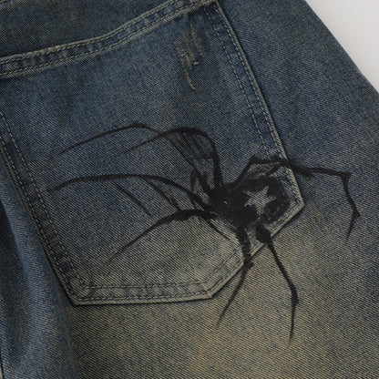 Haruja - Spider Denim Shorts
