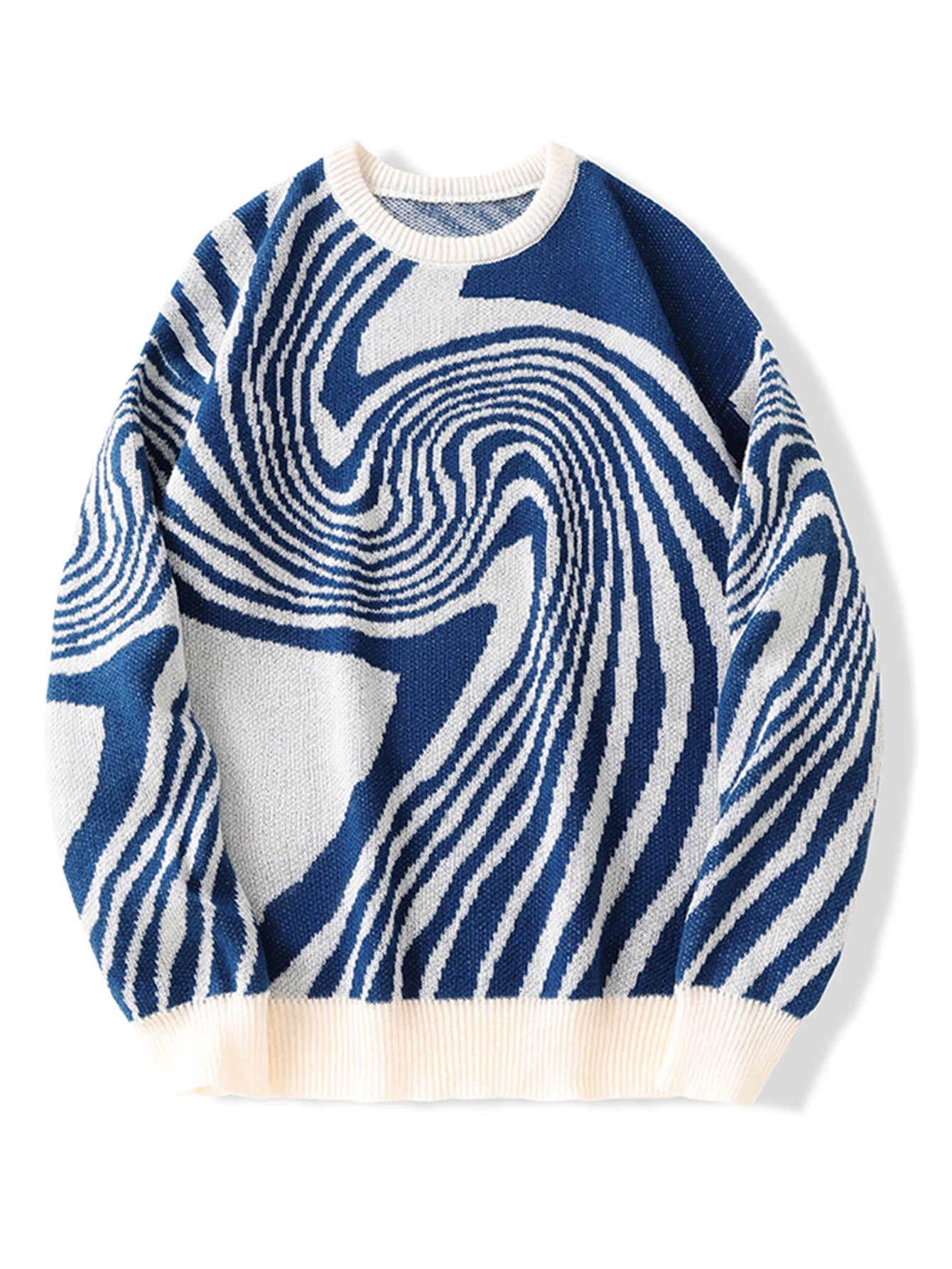 Haruja - blue Hip Hop Knit Sweater