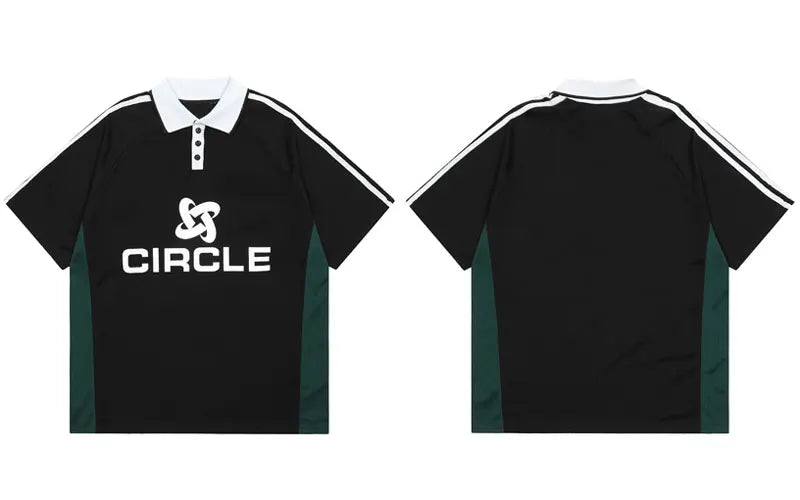 Haruja - black "Circle" Jersey Polo