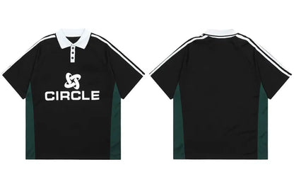 Haruja - black "Circle" Jersey Polo