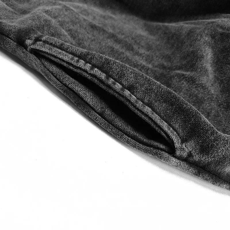 Washed Black CD Player Oversized Hoodie