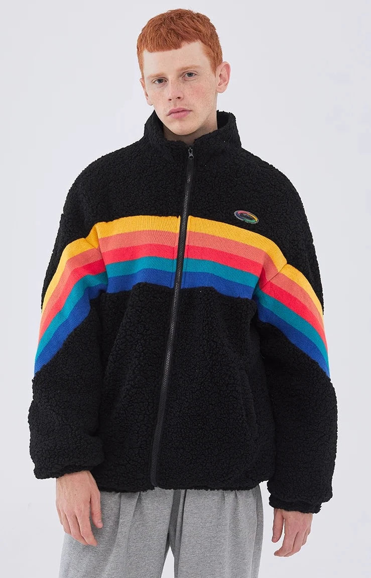 Rainbow Sherpa Coat – Haruja