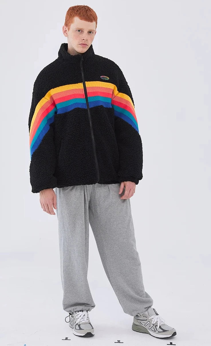Rainbow Sherpa Coat
