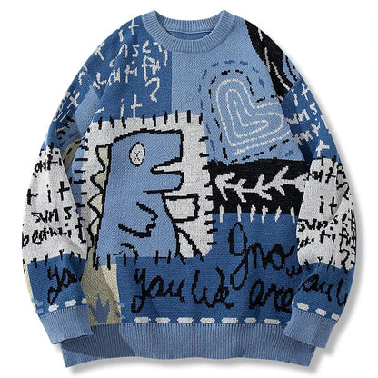 Y2K Dinosaur Sweaters front