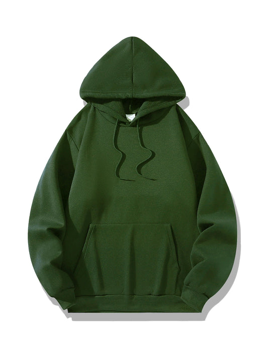 basic green hoodie