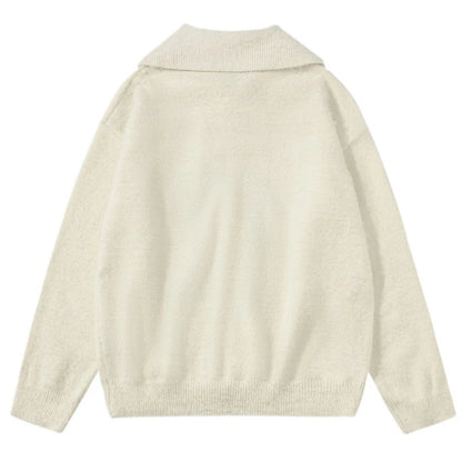 beige star vintage sweater back