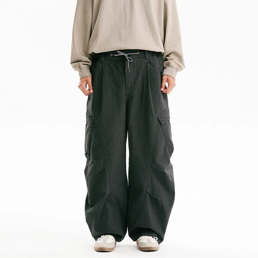 black cargo pant front