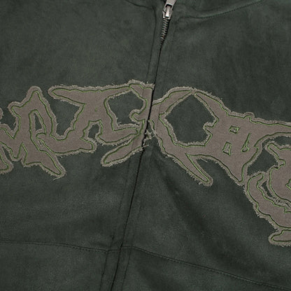 Haruja - Green Vintage Suede Hoodie