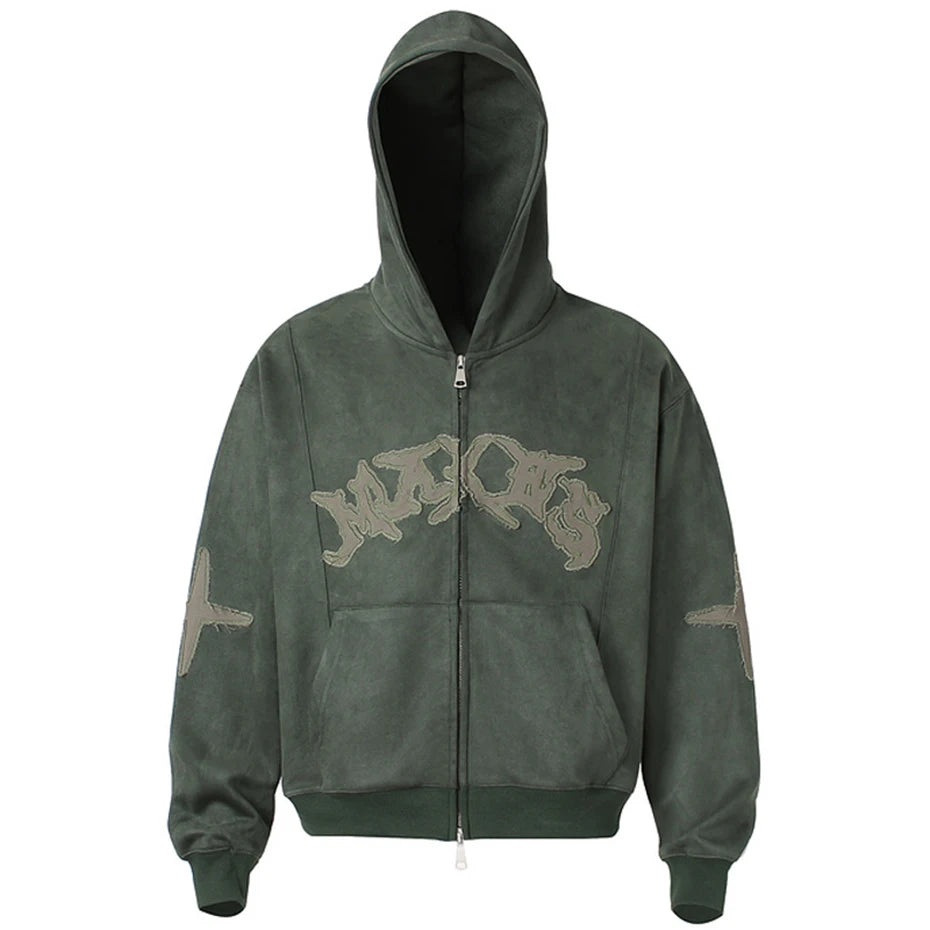 green_vintage_suede_hoodie_front