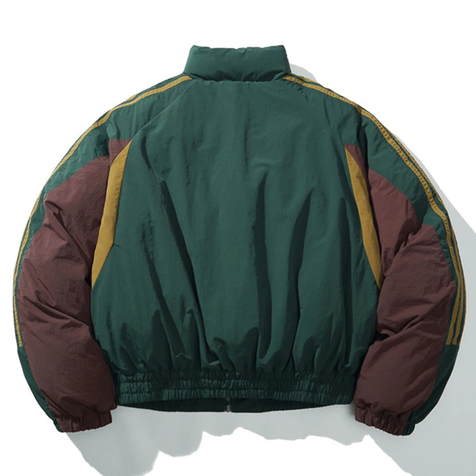 green vintage winter jacket back