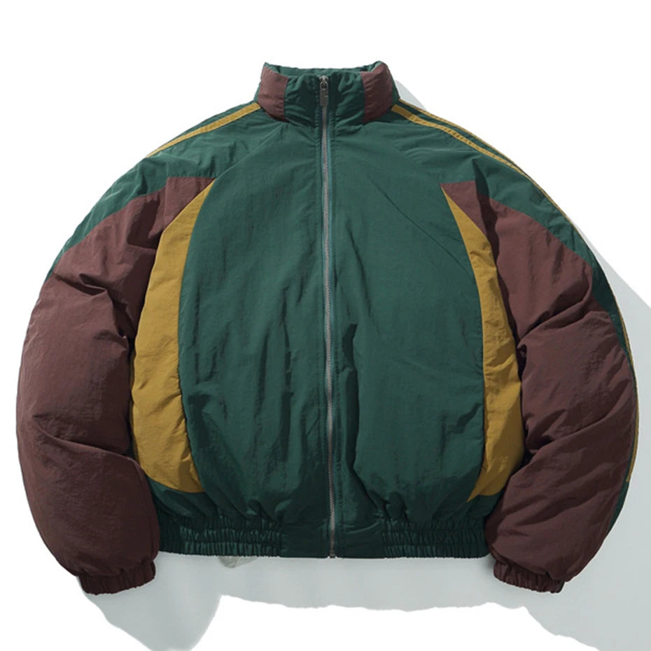 green vintage winter jacket front