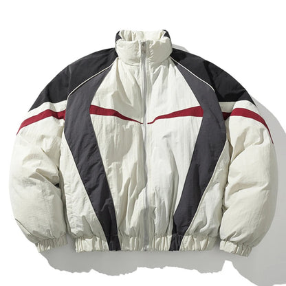 grey white vintage warm jacket front