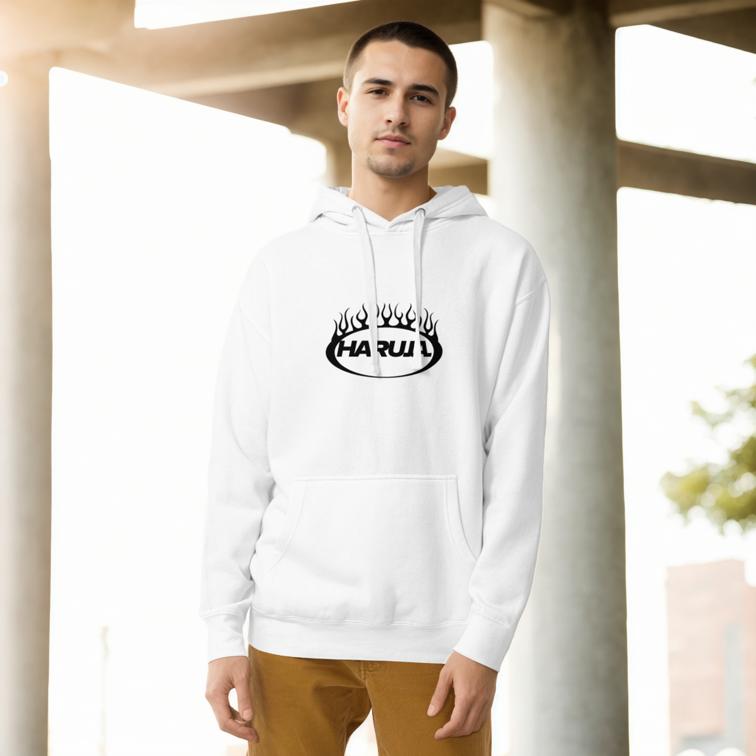 men-wearing-Haruja-Spider-Hoodie front