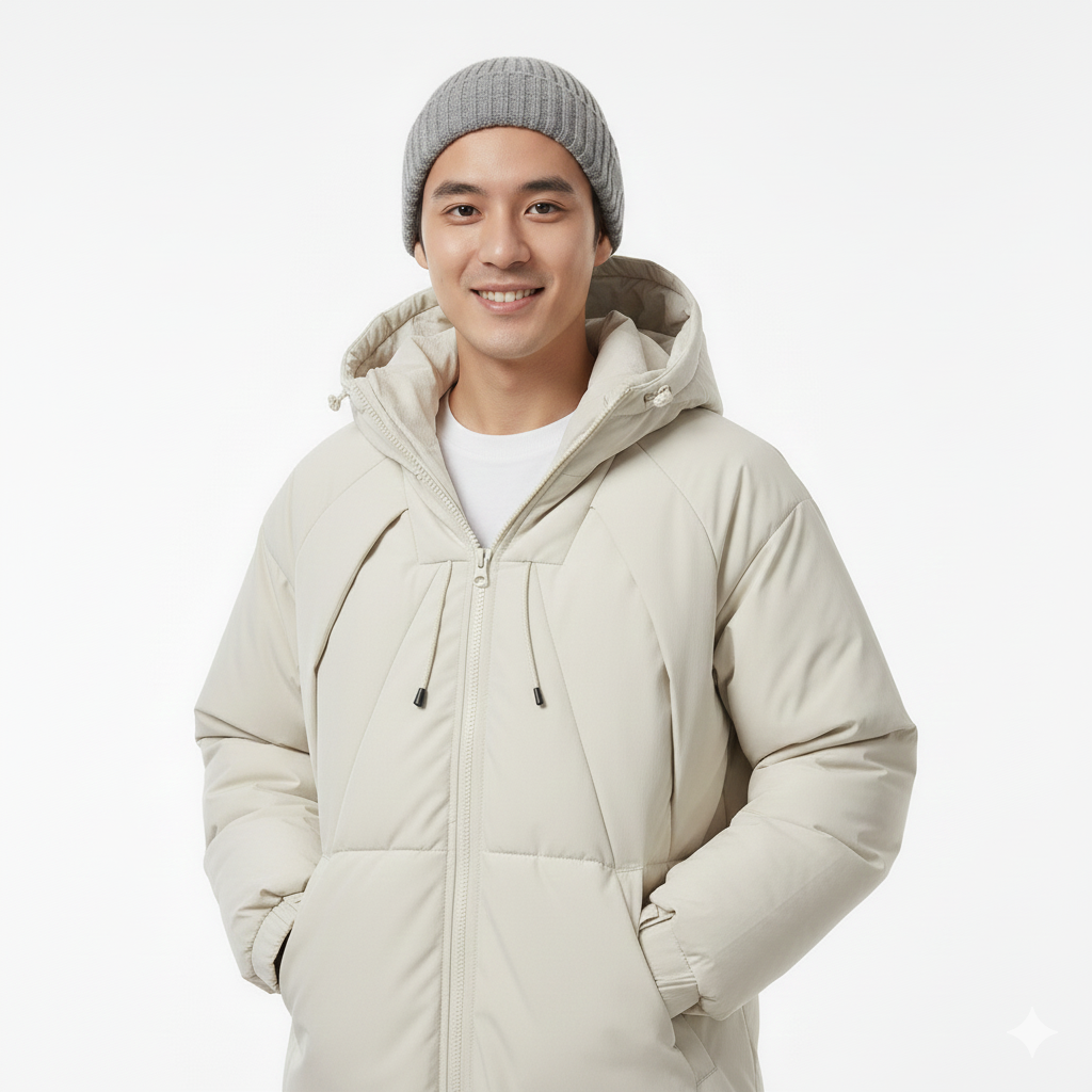 men Winter Parka beige