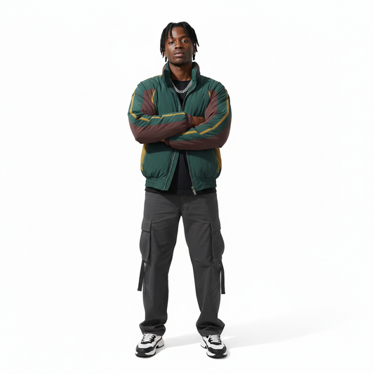 men wear green_vintage_winter_jacket_front