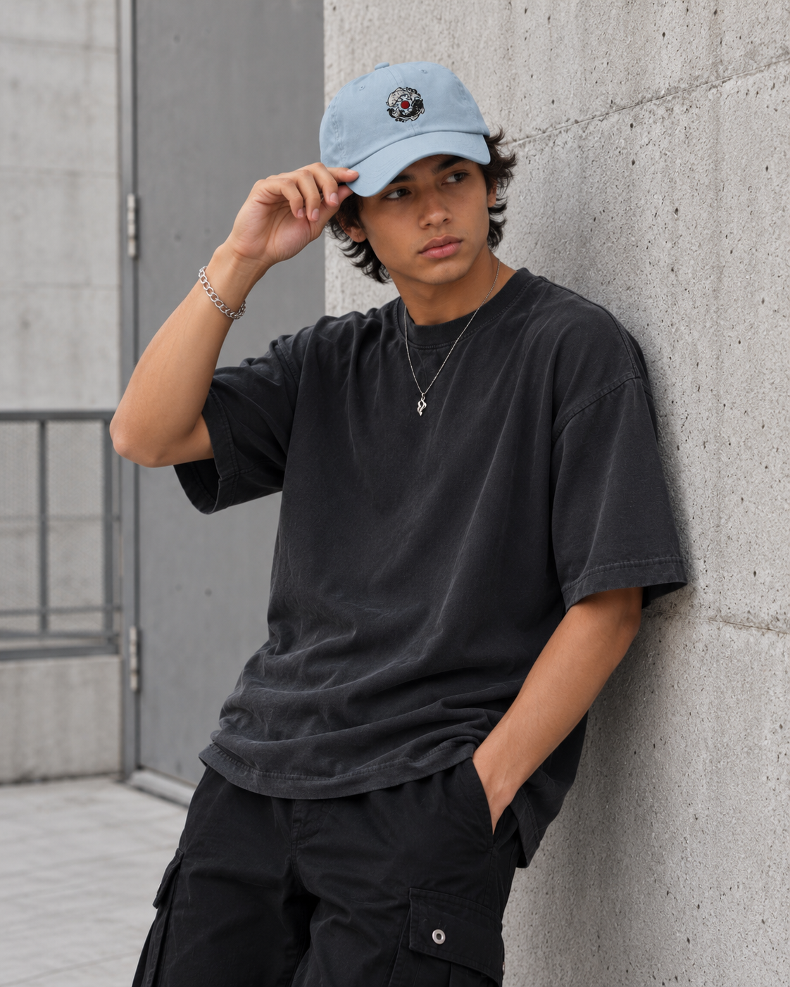 Haruja Koi Circle Light Blue Dad Hat