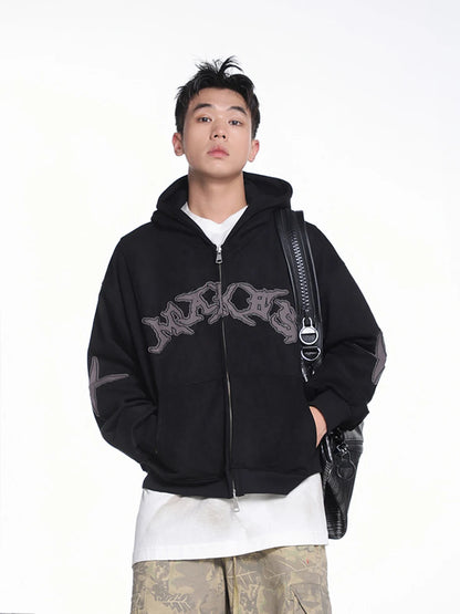 Haruja - Black Vintage Suede Hoodie