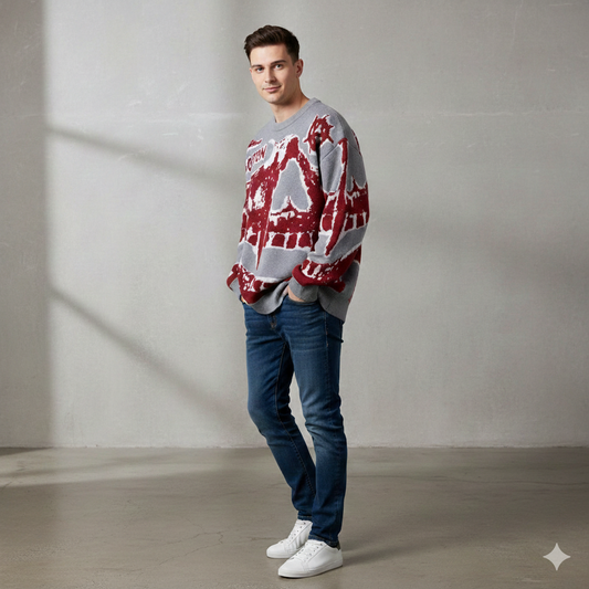 men wearing boston sweater 