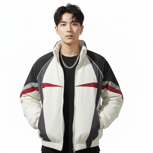 Haruja - Grey White Vintage Warm Jacket