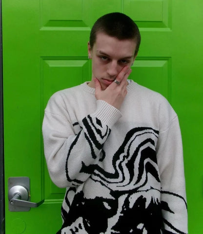 Haruja - Retro Painting Skull Sweater